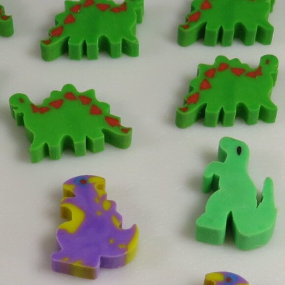Easter Egg Filler: Small Dinosaur Erasers (24 items) Dinosaurs (they stand up) - Picture 4 of 9